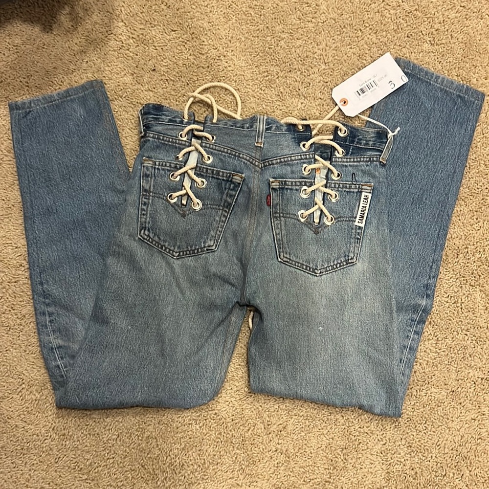 Samariah Leah sam bone lace up jeans